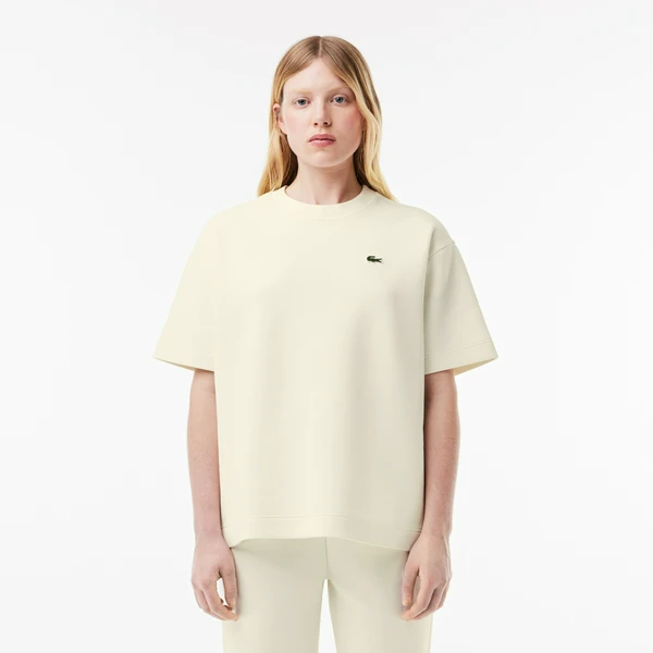 Женская футболка Lacoste Double Face Oversized, белый, арт. TF7301