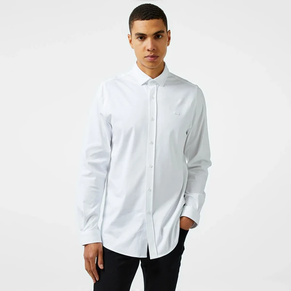 Мужская рубашка Lacoste Slim Fit, белый, арт. CH2422