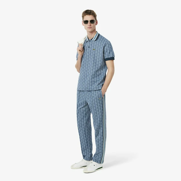 Спортивные брюки Lacoste Paris Regular Fit с монограммой, голубой, арт. XH1440