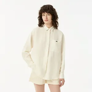 Женская рубашка Lacoste из льна, белый, арт. CF0054