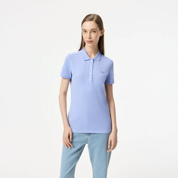 Женское поло Lacoste Slim Fit из эластичного хлопка, синий, арт. PF5462