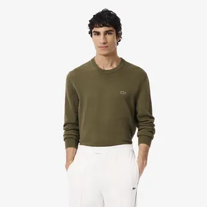 Мужской свитер Lacoste из органического хлопка, хаки, арт. AH1985