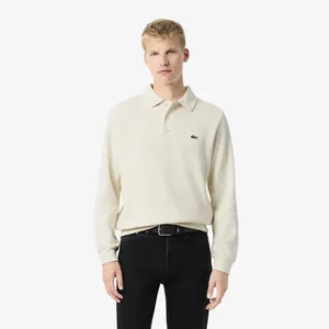 Мужская толстовка Lacoste с воротником-поло, белый, арт. SH5781