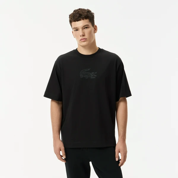 Мужская футболка Lacoste оверсайз, черный, арт. TH2610