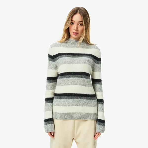 Свитер Lacoste в полоску, серый, арт. AF2603
