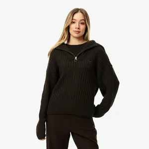 Свитер Lacoste с высоким воротом на молнии, коричневый, арт. AF2607