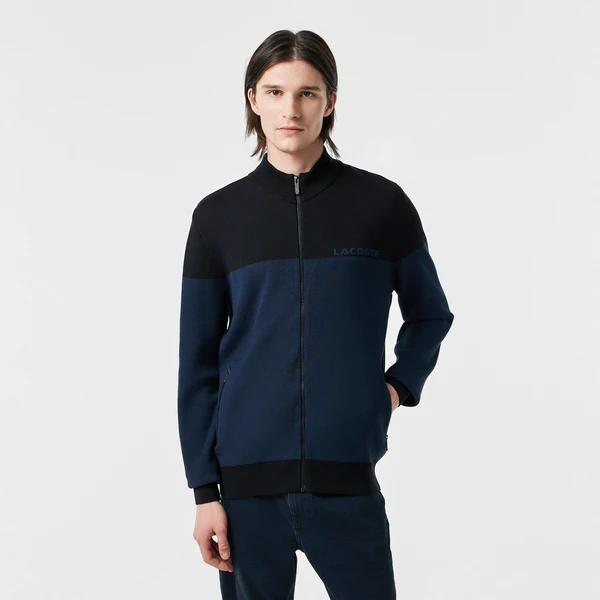 Мужской свитер Lacoste на молнии, черный, арт. AH2423