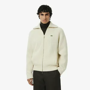Кардиган Lacoste с высоким воротом на молнии, белый, арт. AH5175
