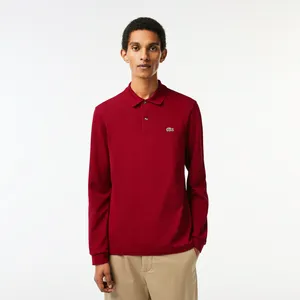 Мужское поло Lacoste Classic Fit с длинным рукавом, красный, арт. L1312