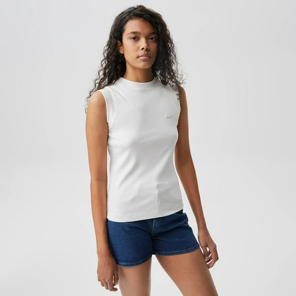 Женская футболка Lacoste Slim Fit, белый, арт. TF0312