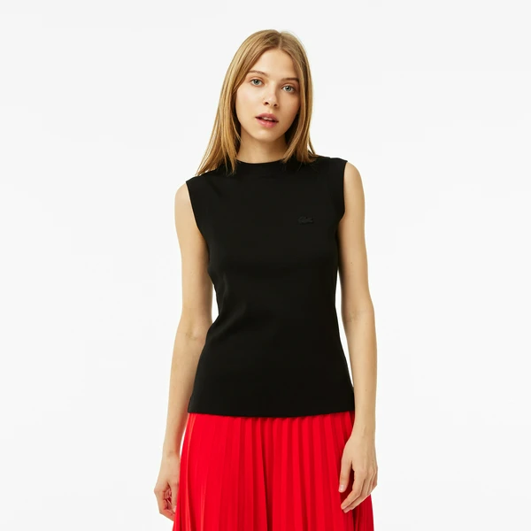 Женская футболка Lacoste Slim Fit, черный, арт. TF0312