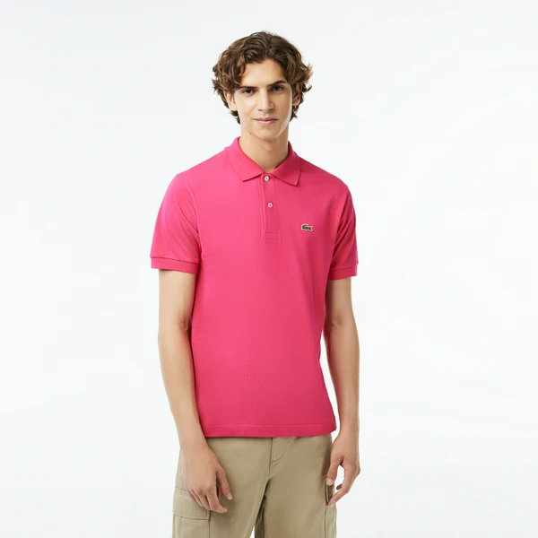 Мужское поло Lacoste L1212 Classic Fit, розовый, арт. L1212