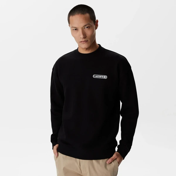 Мужская хлопковая толстовка Lacoste Regular Fit, черный, арт. SH2450