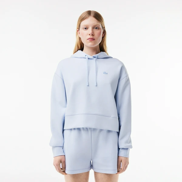 Женская толстовка Lacoste Loose Fit с капюшоном, голубой, арт. SF0281