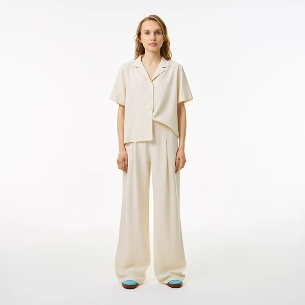 Женские брюки Lacoste Loose Fit, белый, арт. HF0423