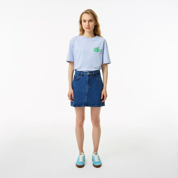 Женская юбка Lacoste Regular Fit, голубой, арт. JF0402