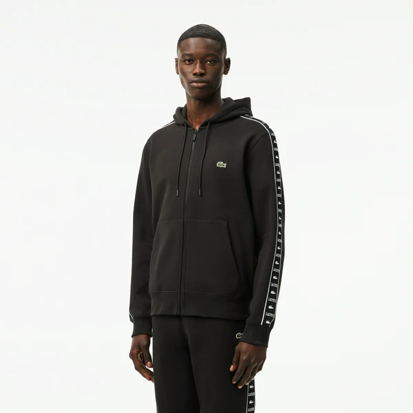 Мужская толстовка Lacoste Regular Fit из хлопка на молнии, черный, арт. SH7457
