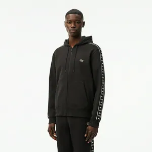 Мужская толстовка Lacoste Regular Fit из хлопка на молнии, черный, арт. SH7457