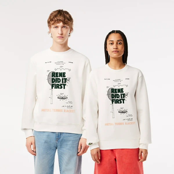 Толстовка Lacoste Unisex Patent Motif, белый, арт. SH0129
