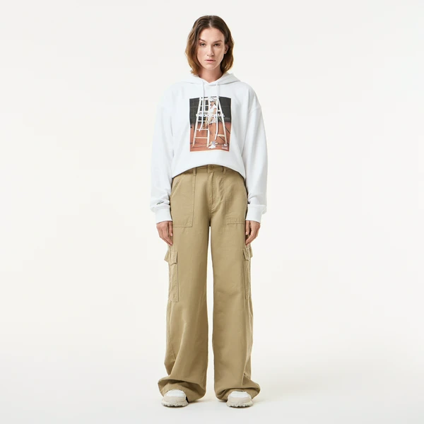 Женские брюки Lacoste Loose Fit, бежевый, арт. HF0408