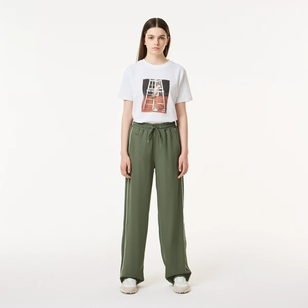 Женские спортивные брюки Lacoste Wide Fit, зеленый, арт. HF0417
