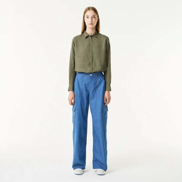 Женские брюки Lacoste Loose Fit, голубой, арт. HF0408