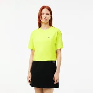 Женская футболка Lacoste Loose Fit из мягкого хлопка, желтый, арт. TF7215