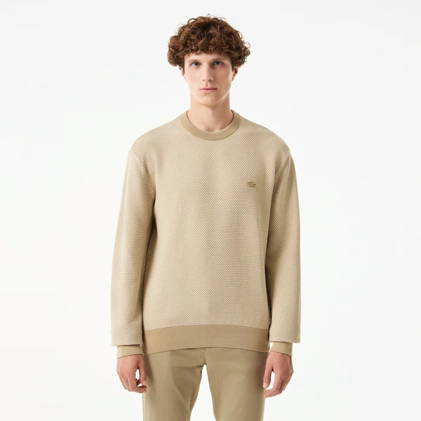 Мужской свитер Lacoste Relaxed Fit, бежевый, арт. AH2512