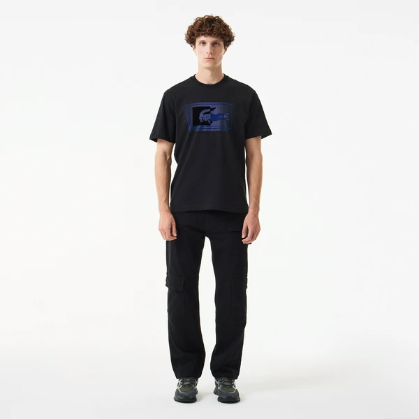Мужские брюки-карго Lacoste, черный, арт. HH2501