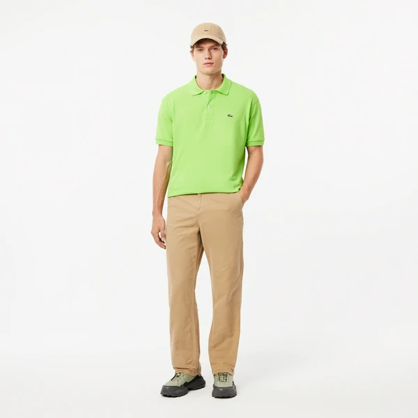 Мужские хлопковые брюки Lacoste Relaxed Fit, бежевый, арт. HH3903