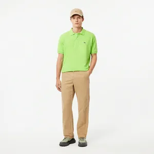 Мужские хлопковые брюки Lacoste Relaxed Fit, бежевый, арт. HH3903