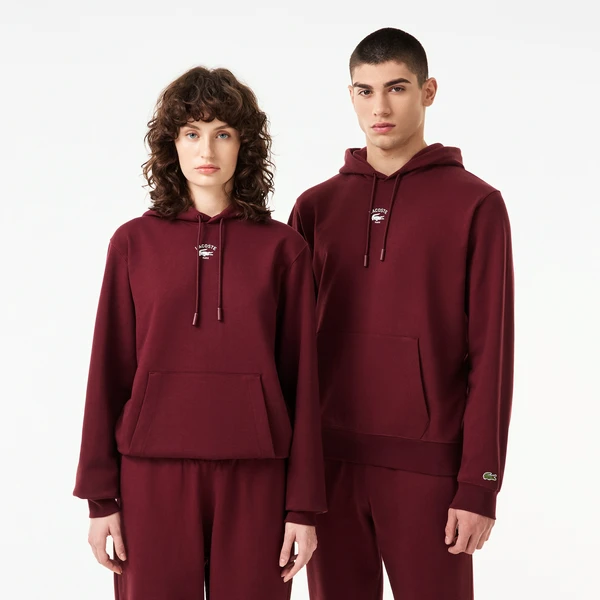 Хлопковая толстовка Lacoste Unisex с капюшоном, красный, арт. SH2740R