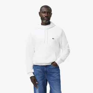 Мужская толстовка Lacoste Classic Fit с флисом, белый, арт. SH9623
