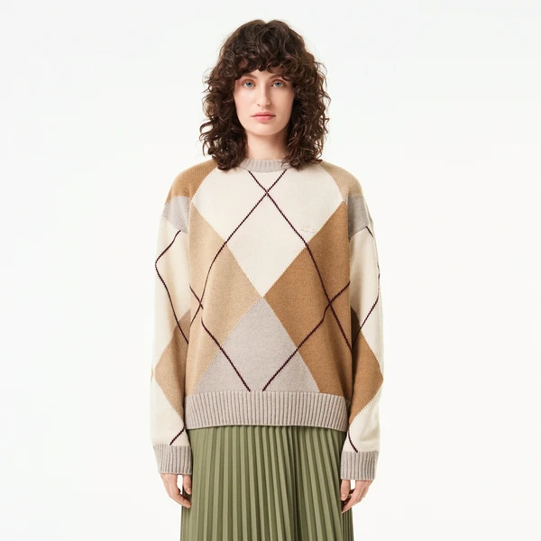 Женский свитер Lacoste Relaxed Fit, бежевый, арт. AF2511
