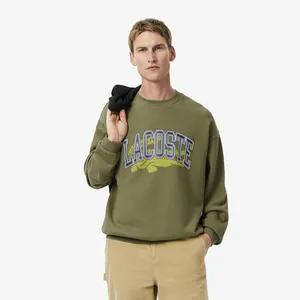 Мужская флисовая толстовка Lacoste Loose Fit, хаки, арт. SH2850