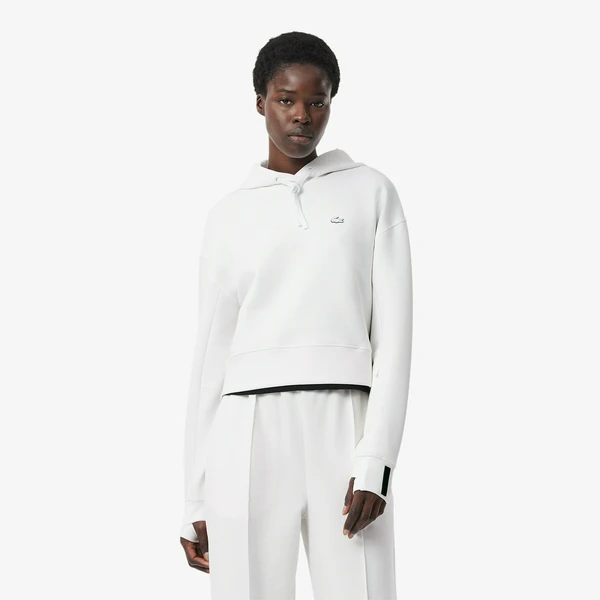 Женская толстовка Lacoste Loose Fit с капюшоном, белый, арт. SF0281