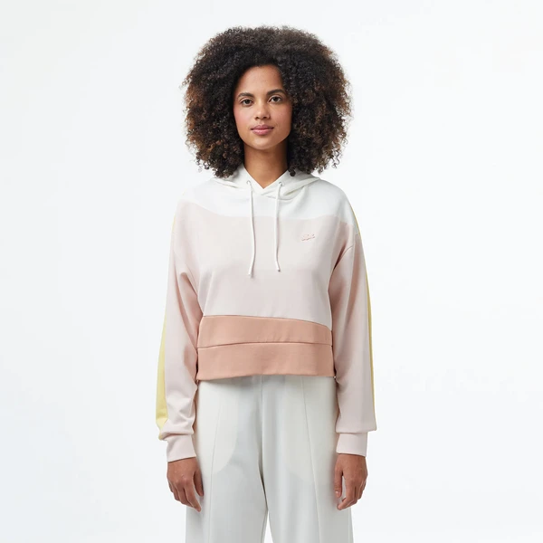 Женская толстовка Lacoste колор-блок с капюшоном, разноцветный, арт. SF0507