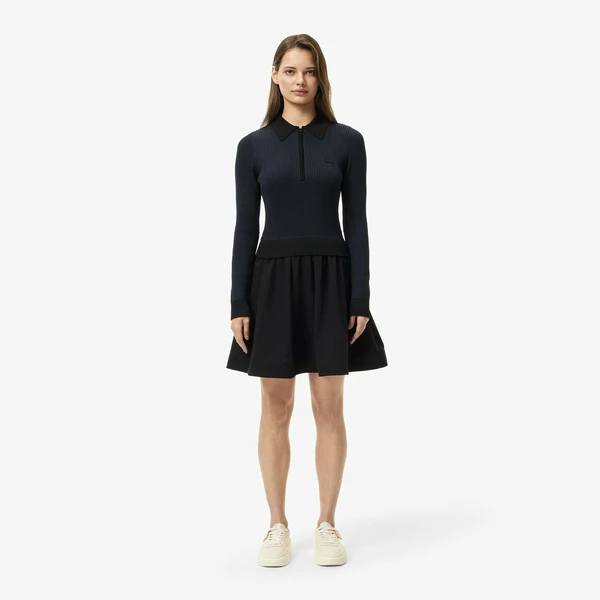 Платье Lacoste классического кроя, черный, арт. EF2601