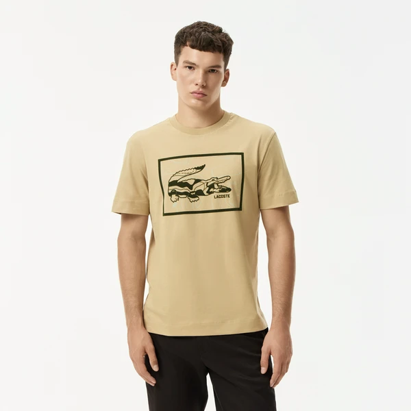 Футболка Lacoste мужская хлопковая, бежевый, арт. TH2620