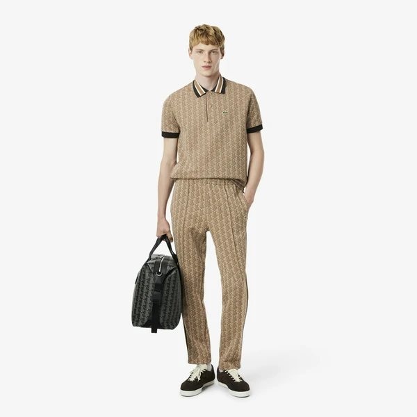 Спортивные брюки Lacoste Paris Regular Fit с монограммой, коричневый, арт. XH1440
