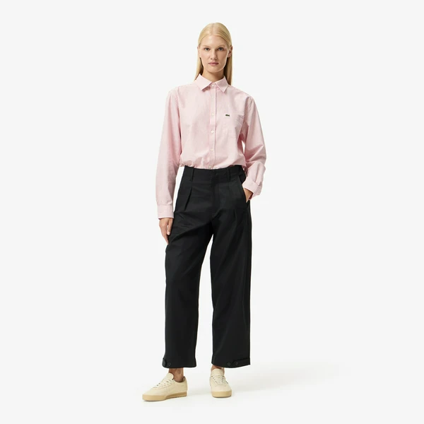 Женские брюки-чинос Lacoste свободного кроя, черный, арт. HF2605