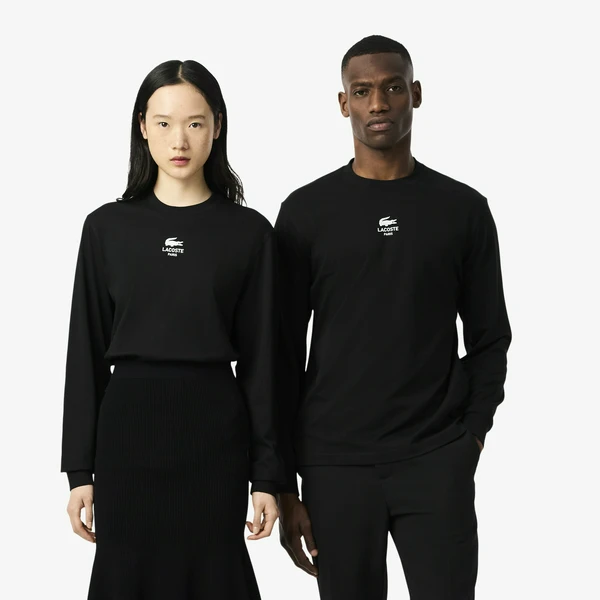 Лонгслив Lacoste из хлопка, черный, арт. TH8135