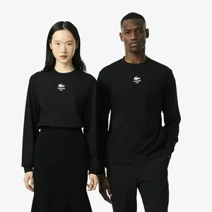 Лонгслив Lacoste из хлопка, черный, арт. TH8135
