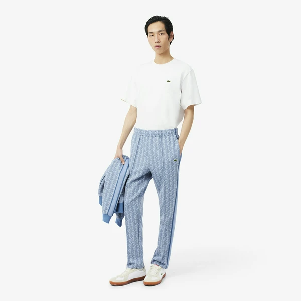 Спортивные брюки Lacoste Paris Regular Fit с монограммой, голубой, арт. XH1440