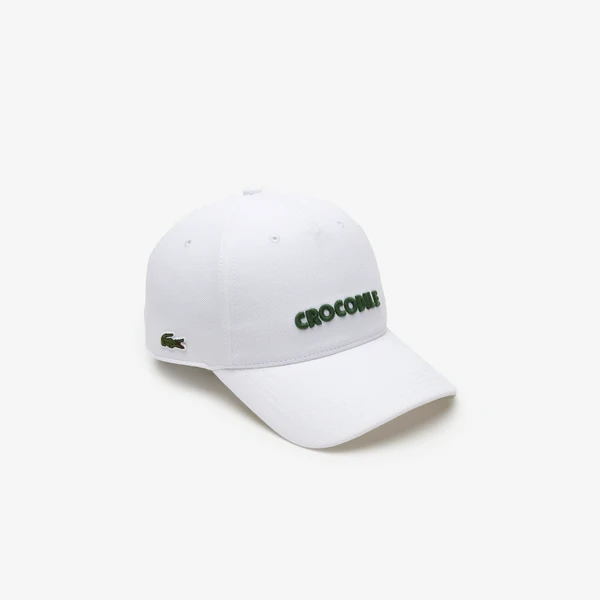 Кепка Lacoste Unisex из хлопка Пике, белый, арт. RK0341