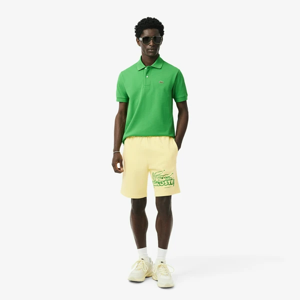 Мужские шорты Lacoste из органического хлопка, желтый, арт. GH0286