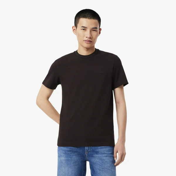 Мужская футболка Lacoste с воротником в полоску, коричневый, арт. TH8174