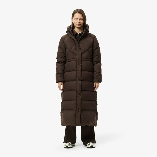 Женская парка Lacoste с капюшоном, коричневый, арт. BF2611