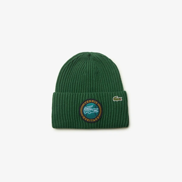 Вязаная шапка Lacoste, зеленый, арт. RB2605