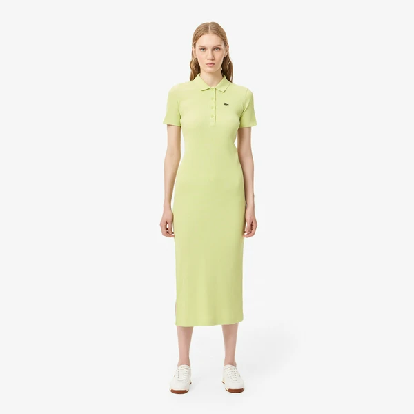 Женское платье Lacoste из органического хлопка, зеленый, арт. EF9622